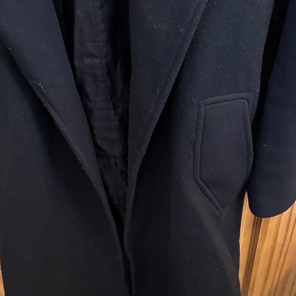 Zara Elegant Black Wrap Coat - Picture 7 of 12